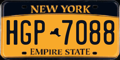 NY license plate HGP7088