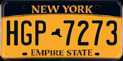 NY license plate HGP7273