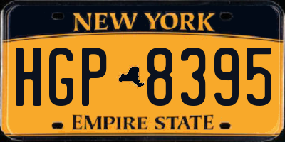 NY license plate HGP8395