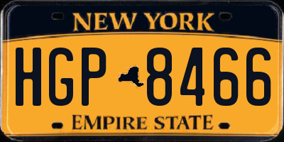 NY license plate HGP8466
