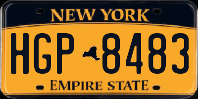 NY license plate HGP8483