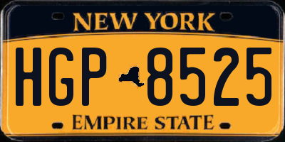 NY license plate HGP8525