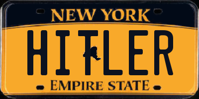 NY license plate HITLER