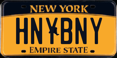 NY license plate HNYBNY