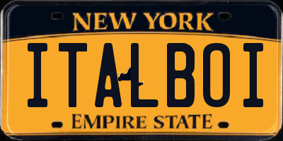 NY license plate ITALBOI