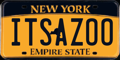 NY license plate ITSAZOO