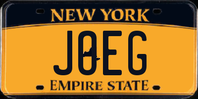 NY license plate JOEG
