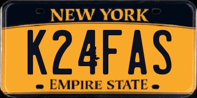 NY license plate K24FAS