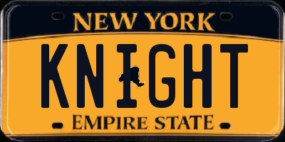 NY license plate KNIGHT