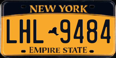 NY license plate LHL9484