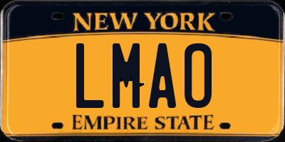 NY license plate LMAO