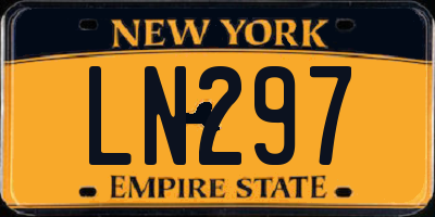 NY license plate LN297
