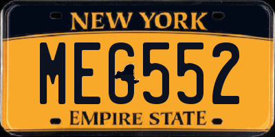 NY license plate MEG552