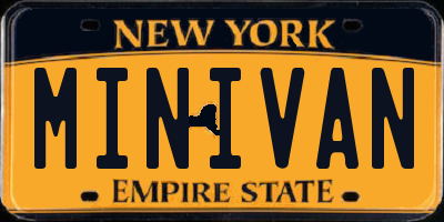 NY license plate MINIVAN