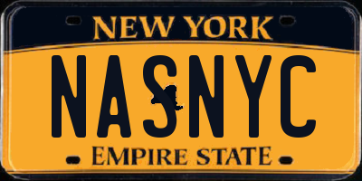 NY license plate NASNYC