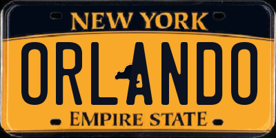 NY license plate ORLANDO