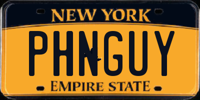 NY license plate PHNGUY