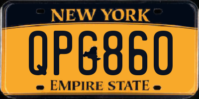 NY license plate QPG860