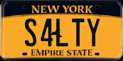 NY license plate S4LTY
