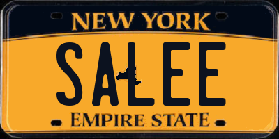 NY license plate SALEE