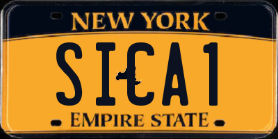 NY license plate SICA1