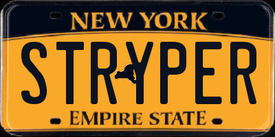NY license plate STRYPER