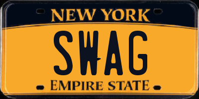 NY license plate SWAG