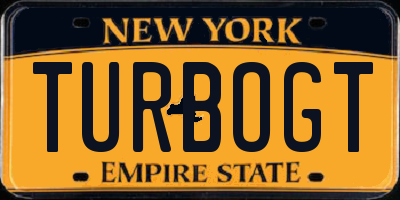 NY license plate TURBOGT