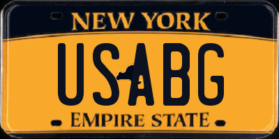 NY license plate USABG