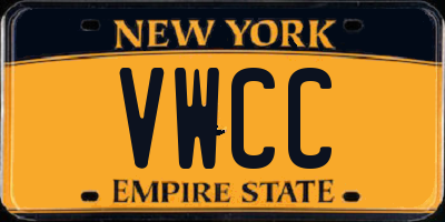 NY license plate VWCC