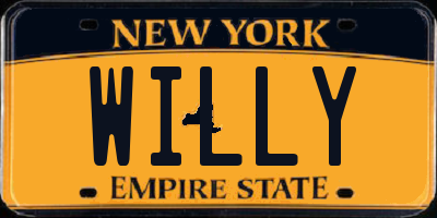NY license plate WILLY