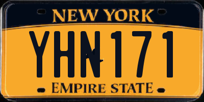 NY license plate YHN171
