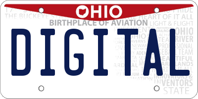 OH license plate DIGITAL