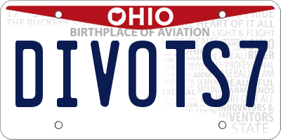 OH license plate DIVOTS7