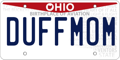 OH license plate DUFFMOM