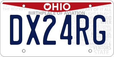 OH license plate DX24RG