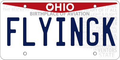 OH license plate FLYINGK