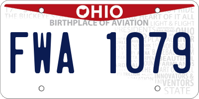OH license plate FWA1079