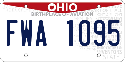 OH license plate FWA1095