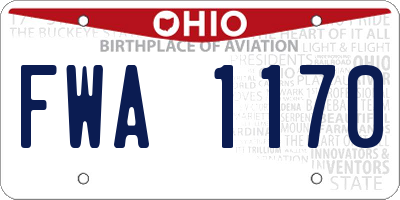 OH license plate FWA1170