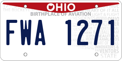 OH license plate FWA1271
