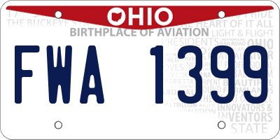 OH license plate FWA1399