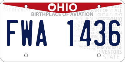OH license plate FWA1436