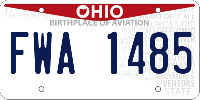 OH license plate FWA1485