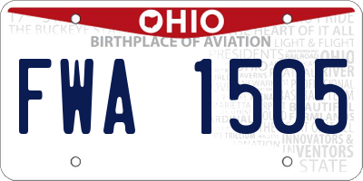 OH license plate FWA1505