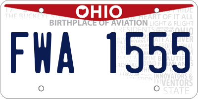 OH license plate FWA1555