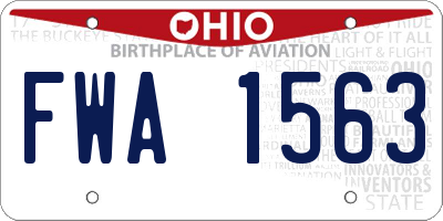 OH license plate FWA1563