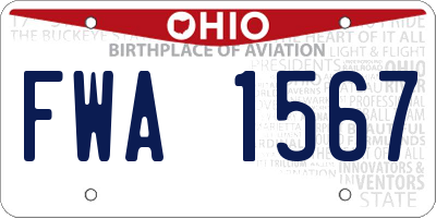 OH license plate FWA1567