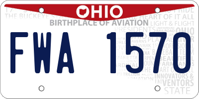 OH license plate FWA1570