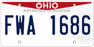 OH license plate FWA1686